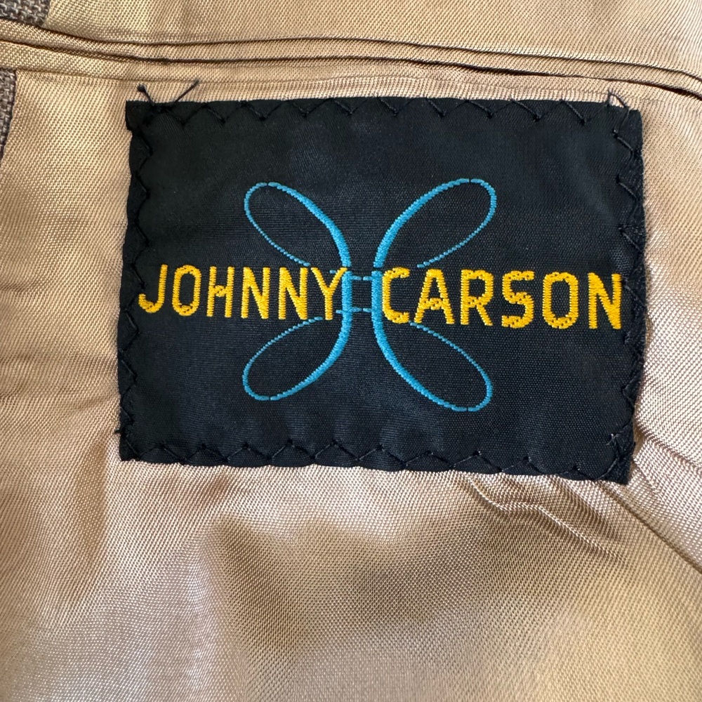 JOHNNY CARSON Vintage 70’s Deadstock Subtle Plad Wool Blend 3 Piece Suit 44 L - Picture 10 of 16